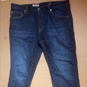 Never worn AG jeans (the Graduate model). 36” x 29 1/2”.